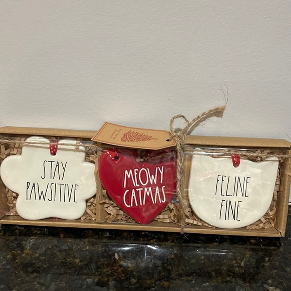 Rae Dunn - CAT - tree ornaments
